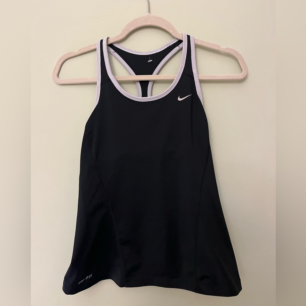 Nike Black and White Dri-FIT Tank
